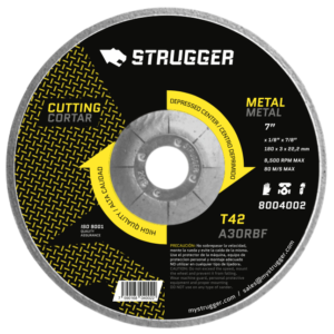 Disco Corte Para Metal Con 4-1/2"×3/64¨X7/8¨T42 Strugger